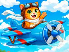 Cartoon Flugzeuge: Puzzle - crazygames