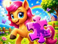 Süße Pony-Puzzle-Abenteuer - crazygames